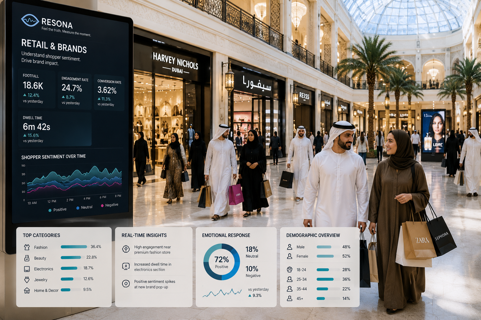 Retail and brands analytics in a Middle Eastern mall